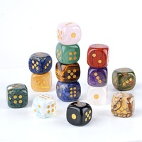 Nouveaux dés fantaisie en pierre naturelle (Œil de tigre, Améthyste, Agate mousse, Quartz rose, Jade) – Cristaux de guérison écologiques polis