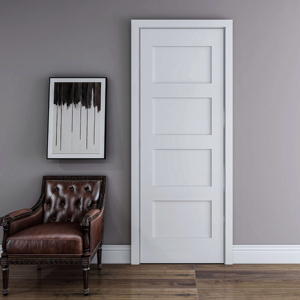 Puertas de coctelera personalizadas para habitación interior de estilo americano, puerta de madera maciza blanca, puertas de coctelera interiores precolgadas - Product Image 5