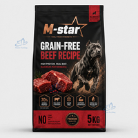 Sachet d'emballage pour croquettes avec valve refermable réutilisable pour aliments secs pour chiens, personnalisable en gros pour les acheteurs