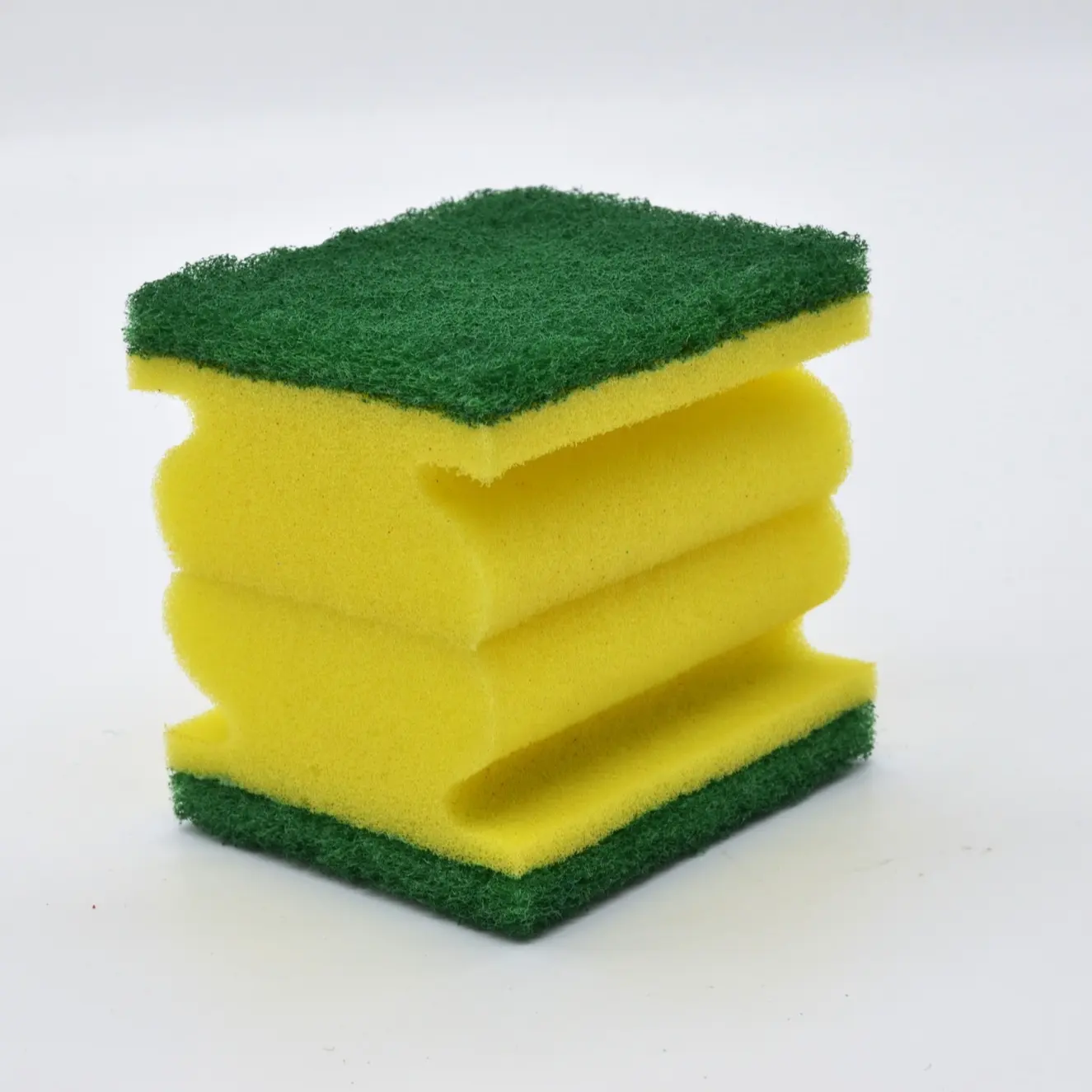 Almohadilla de limpieza de nailon no abrasivo, producto nuevo, rollo de esponja de celulosa comprimida verde, precio de fábrica