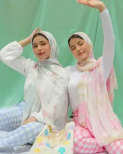 New breathable soft rayon Modal tie-dye Hijab woven Modal tie-dye Hijab print scarf