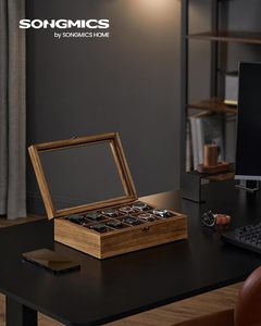 <span class=keywords><strong>Boîte</strong></span> <span class=keywords><strong>à</strong></span> montres artisanale personnalisée, organisateur de montres <span class=keywords><strong>à</strong></span> 10 compartiments avec vitrine <span class=keywords><strong>en</strong></span> verre et coussinets amovibles, <span class=keywords><strong>boîte</strong></span> <span class=keywords><strong>à</strong></span> montres et <span class=keywords><strong>bijoux</strong></span> <span class=keywords><strong>en</strong></span> <span class=keywords><strong>bois</strong></span> de noyer - Product Image 3