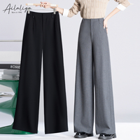 Damenhosen mit Hoher Taille aus Kubanischem Twill mit Weitem Bein für Formelle Geschäftsanlässe und Pendeln, für Maßanfertigung OEM Fabrik Großhandel