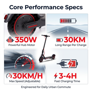 EU US Sample Available Free Shipping 8.5 Inch CE 350W 36V Aluminum Alloy Brushless Motor Foldable Scooter for Adult OEM - Product Image 4