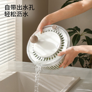 FaSoLa Fruit Salad Drainer Hand Crank Centrifugal Dryer Multi Purpose Vegetable Dehydrator White Plastic Manual Operation - Product Image 3