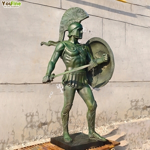 YOUFINE Statua Scultura in Bronzo di Guerrieri Spartani e Gladiatori per Giardino, Parco, Esterni, Stile Greco - Product Image 2