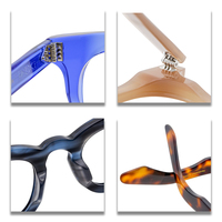 Lunettes rétro rondes unisexes-Monture en acétate robuste | Fait à la main de qualité supérieure avec patine vintage dégradée