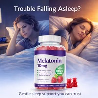 Gommes à mâcher à la mélatonine 10 mg pour un sommeil rapide, complément alimentaire naturel à la fraise pour adultes