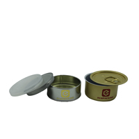 Boîte de conserve métallique vide, boîte de conserve de thon vide, boîtes de conserve de sardines en fer blanc avec couvercle à anneau et couvercle en plastique