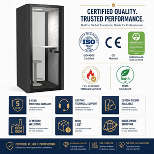 FlexSpace 2026 Cabina Telefonica per Ufficio, Nuova Cabina <span class=keywords><strong>Acustica</strong></span> Moderna in Alluminio per Riunioni, Pod per Ufficio Mobile Insonorizzato - Product Image 3