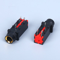 Conector de teléfono estéreo, conector hembra para micrófono 6,35, 6,35mm