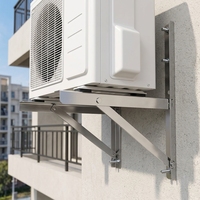 Support extérieur pliable en acier inoxydable 304 sur mesure pour climatiseur, conception triangulaire, capacité de charge 150kg-250kg, résistant à la corrosion