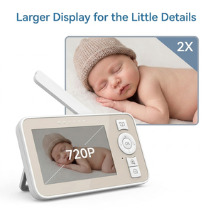 Tuya <b>Smart</b> <b>WiFi</b> Baby Monitor 4 Inch IPS Screen 1080P With Night Vision Two Way Audio Pan Tilt Temperature Monitoring - Product Image 4