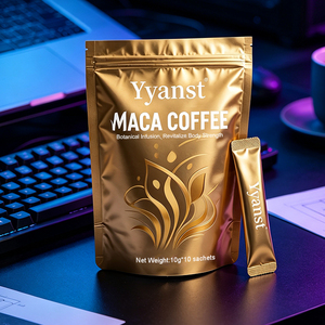 Café de Maca en Polvo Instantáneo, Infusión Botánica, Revitaliza la Energía Corporal, Bebida Natural para el Bienestar, 10g*10 Sobres, Marca Privada OEM - Product Image 4