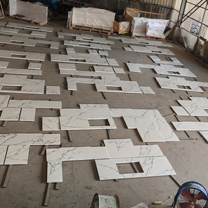 Losas Grandes de Cuarzo Modernas Goldtop, Losas de Terrazo Paonazzo Verona para Pisos, Encimeras, Lavabos, Paredes de Villas - Product Image 3