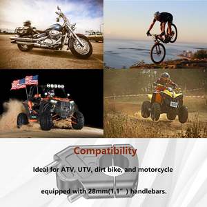 Rehausseurs de guidon de <span class=keywords><strong>moto</strong></span> en alliage d'aluminium 28 mm, rehausseurs universels à pince pour <span class=keywords><strong>moto</strong></span> de cross, <span class=keywords><strong>moto</strong></span>, fixation de guidon - Product Image 3