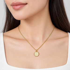 สร้อยคอทรงหยดน้ำ สแตนเลสสตีล ชุบทอง 14K แบบสุญญากาศ จี้ทรงหยดน้ำมัน 40+5 ซม. - Product Image 5