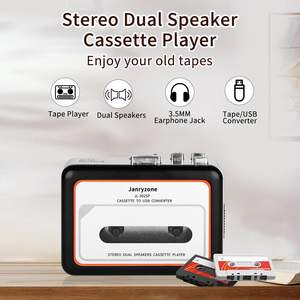 Reproductor de Casetes Retro con Conversión de Casete a <span class=keywords><strong>MP3</strong></span>, Altavoces Dobles con Función de Retroceso Automático, Compatible con Auriculares, Reproductor de Música USB - Product Image 4
