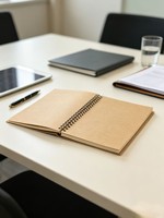 Carnet à spirales en papier kraft, métal noir, écologique, minimaliste, vintage, bloc-notes pour croquis, papeterie scolaire et de bureau, vente en gros