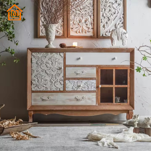 2024 Đồ Nội Thất Phòng Khách Trang Trại Thiết Kế Tủ Gỗ Rắn Nhiều Ngăn Kéo Lưu Trữ Tổ Chức Tủ - Product Image 2