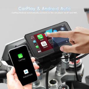 Podofo 5" Touchscreen Motorcycle Head Unit Wireless Carplay/Android Auto/Airplay DVR Camera Recording IP67 Waterproof <b>TPMS</b> OEM - Product Image 2