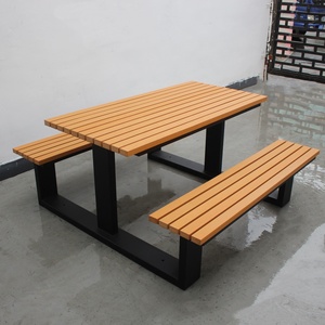 <span class=keywords><strong>Mesa</strong></span> de Picnic Moderna para Exteriores con Banco, de Madera Compuesta, para Patio o Jardín, Venta de Fábrica - Product Image 1