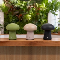 Lámpara de Noche LED Recargable con Forma de Hongo, 3 Colores, Regulación Continua, Lámpara de Mesa para Dormitorio, Estudio, Decoración del Hogar