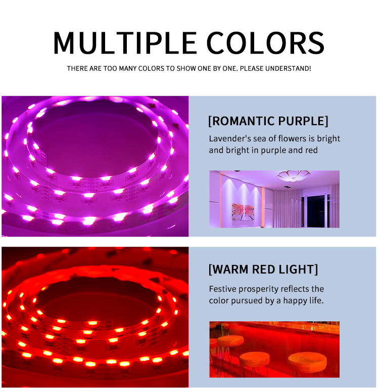 DC 12/24V 10MM wide 60LEDs side view LED strip light smd 020 LED strip RGB available