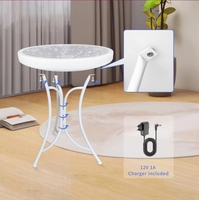Table de jeu interactive pour enfants avec écran tactile rond, éclairage LED sensible, table de jeu pour enfants