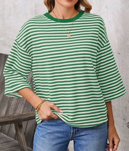 Nouvelle Arrivée 2026 – Haut Tricoté Rayé à Col Rond et Nœud au Dos pour <span class=keywords><strong>Femme</strong></span> - Product Image 6