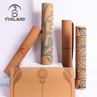 Tapis de yoga en liège naturel écologique, durable, antidérapant, imperméable, 183 cm, avec épaisseur personnalisable