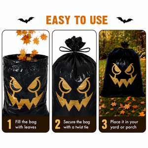 Sac en plastique transparent personnalisable (taille et <span class=keywords><strong>couleur</strong></span>) pour cadeaux de fête d'Halloween, idéal pour les pâtisseries et festivals, parfait pour le rangement - Product Image 2