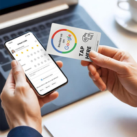 Tarjetas de visita de PVC de gran venta con NFC y RFID para redes sociales y reseñas de Google para aplicaciones de pago