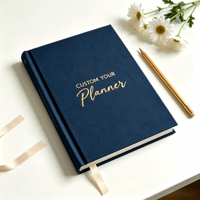 Fabricant de carnets personnalisés, agenda avec couverture en tissu, reliure cousue, carnet à couverture rigide, journal personnalisé avec logo pour cadeau d'affaires
