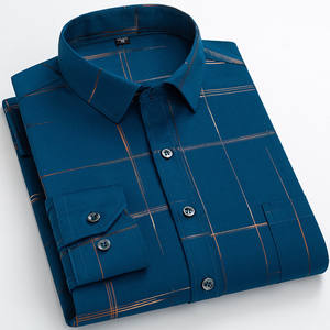 Chemise d'Affaires Décontractée de Luxe pour <span class=keywords><strong>Homme</strong></span>, Bronze, Élastique, Infroissable et Sans Repassage - Product Image 6