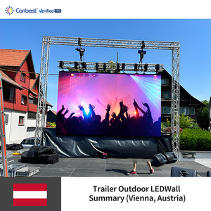 Canbest Mes P4 4Mm 4800X2880Mm 15.75X9.45Ft Trailer Mobile Advertising <strong>Outdoor</strong> Led Wall Display Screen In Austria