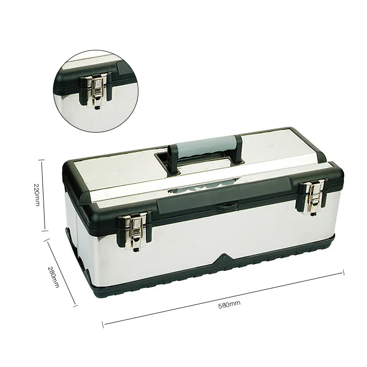 MEIJIA Manufacturer Supplier 580x280x220mm Durable and Portable Metal Storage Boxes Heavy Duty Tool Box