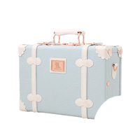 Ensemble de bagages vintage à motif floral, valise à roulettes avec serrure TSA, valise de voyage artisanale pour femmes et unisexe