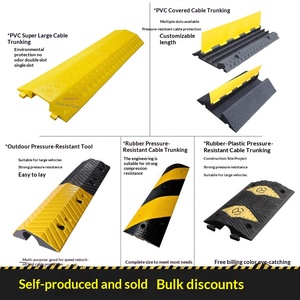 Cache-câble en caoutchouc avec conception anti-rouleau pour la protection des câbles au sol, des ralentisseurs et des traversées de câbles - Product Image 3