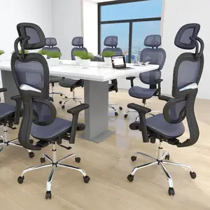 Ergonomischer Büro-Executive-Stuhl mit hoher Rückenlehne und abnehmbarer Kopfstütze