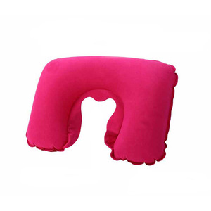 Portable Inflatable U-Shaped Neck Pillow 28x26x14cm For Travel And Naps Solid Color Lightweight Design - Product Image 5