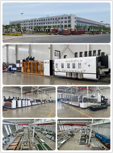 เครื่องทำกล่องเครื่องทำกล่องอัตโนมัติสายการผลิตกล่องกระดาษลูกฟูกเครื่องพิมพ์แบบลูกกลิ้งและกา<span class=keywords><strong>ว</strong></span> - Product Image 6