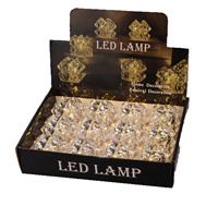 Bougie électronique sans flamme à LED facettée en forme de diamant, blanc chaud, pour décoration de table et festivals, vente en gros usine