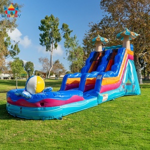 Glissade gonflable à double voie pour crème glacée en PVC commercial de 20 pieds pour l'été - la glissade aquatique pour le plaisir - Product Image 6