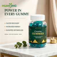 Gummies à la créatine Blue Bear OEM à la myrtille, anti-fatigue, 60 unités, complément alimentaire végétalien pour le soutien pendant l'entraînement