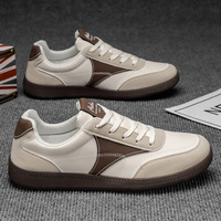 Chaussures de sport plates décontractées à semelle souple antidérapante, couleur unie tendance automne 2025, toutes occasions, basses, pour hommes