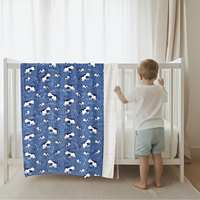 Couverture Bébé Minky à Pois Ultra Douce 100% Polyester Anti-Boulochage Imprimé Vache Tricotée Utilisation Quatre Saisons Vente en Gros Direct Usine