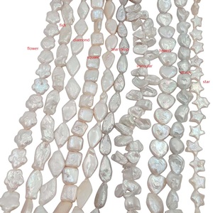 Grande <span class=keywords><strong>perla</strong></span> d'acqua dolce all'ingrosso sciolta barocca di alta qualità in filo, fiore, cuore, rettangolo, stella, moneta., ecc. - Product Image 1