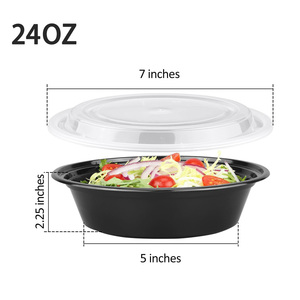 Lò vi sóng an toàn nhựa lưu trữ <span class=keywords><strong>container</strong></span> Vòng dùng một lần chuẩn bị thực phẩm <span class=keywords><strong>container</strong></span> với rò rỉ bằng chứng có nắp đậy - Product Image 3