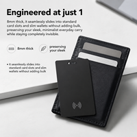 Carte de suivi intelligente compatible Find My, traceur GPS avec recharge sans fil, carte anti-perte ultra-fine pour portefeuilles et bagages